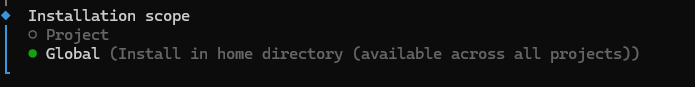 install global