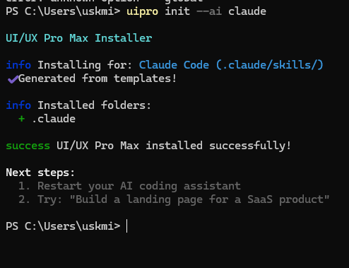 uipro init